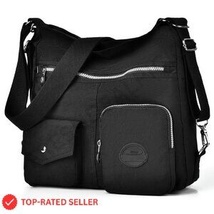 Multipurpose Hobo Purse Antitheft RFID Waterproof Nylon Convertible Backpack